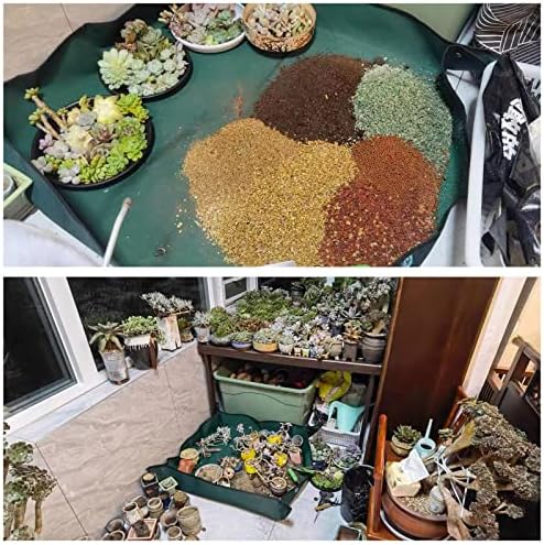 2pcs Plant Transplanting Repotting Mat Garden Mat for Repotting Succulent Plants Change Soil Portable Foldable Reusable for Pruned Plants Seedlings Potted Watering (Size : 100 * 100cm) - Image 4