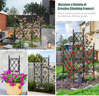 WellSign Garden Trellis for Climbing Plants Outdoor 63 Inch Iron Pipe - Image 3