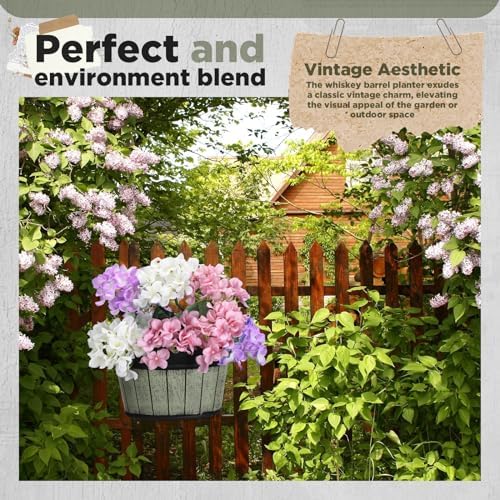 Layhit 6 Pcs Wall Hanging Planters, 10 Inches, Grey Green, Brown, Black - Image 5