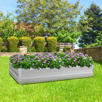 Galvanized Raised Garden Bed Kit for Vegetables, Galvanized Super Large Metal Planter Raised Garden Boxes Outdoor,5.6 * 3 * 1 FT,Silver - Image 7