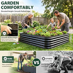 16.5" Deep Raised Garden Bed 4x4 ft for Vegetables, Herbs & Flowers - Image 7