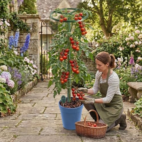 61" Adjustable Dragon Fruit Trellis, Round Ring, Green - Image 7