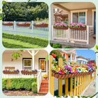 Tessco for you 4 Pack 48 Inch Window Baskets with Coconut Liner 4 Adjustable Flower Brackets Window Deck Planters Boxes Railing Planter Metal Hanging Flower Planter for Indoor Outdoor Lawn - Image 5