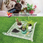 Azureblue 5 PCS Gardening Tools Set 1Pcs Repotting Mat for Indoor Plants Waterproof Clear Potting Mat 4Pcs Self Watering System for Plants While Away on Vacation - Image 4