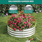 2×1.5FT Compact Round Raw Galvanized Metal Raised Garden Bed - Image 5