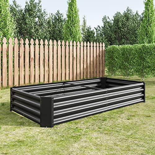 6x3x1 ft Metal Raised Garden Bed Outdoor, Galvanized Steel Rectangle Planter Box for Vegetables, Flowers & Herbs, Corrugated Raised Bed with Open Bottom, Rustproof & Easy Assembly - Image 5
