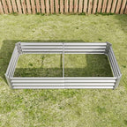 Metal Raised Garden Bed for Outdoor Vegetable & Flower Gardening: 7.6x3.7ft Large Galvanized Steel Planter Box, Easy Assembly Deep Root Garden Beds for Backyard, Patio (Silver with 6x3x1ft) - Image 7