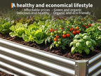 2 Pack Galvanized Raised Garden Bed Kit, Large Rectangular Metal Oval Raised Garden Beds, Outdoor Deep Root Box Planter for Gardening, Vegetables, Flowers, Herbs (4x2x1.5FT, Silver) - Image 3