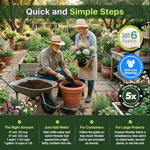 WONDER SOIL | Organic Potting Soil | 12 QUARTS of Ready to Plant Coco Coir Fully Loaded with Nutrients | 3 LBS Bag Expands to 12 Quarts of Indoor Outdoor Soil | Incl Worm Castings, Perlite - Image 4