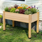 AMERLIFE Raised Garden Bed, 48x30x24 Inches Elevated Wood Planter Box by AMERLIFE