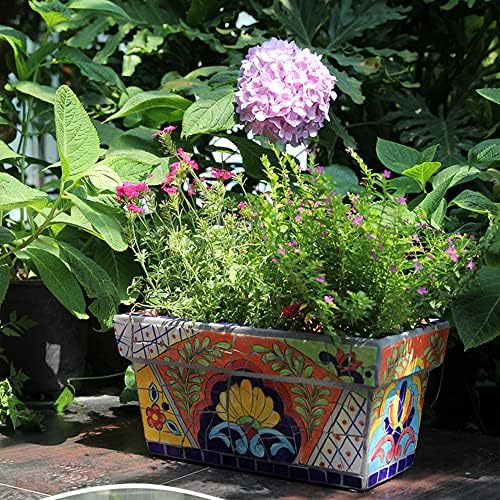 Mexico Mosaic Ceramics Plant Pot Colorful Process Pattern Plant Pot External Planters Landscape Bonsai Villa Garden Decor Outdoor Flower Pot Oversized Gift - Image 4