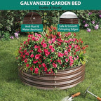 2x2x2ft Round Galvanized Raised Garden Bed – Metal Planter Box Kit with Rust & Corrosion Protection, Safe Rubber Edge, Open Bottom Design – Easy Assembly for Vegetables, Flowers, Fruits - Image 3