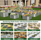 4 Pack 2x2FT Corrugated Galvanized Steel Raised Garden Bed Outdoor, Metal Above Ground Garden Bed for Vegetables and Flowers, Raised Beds for Gardening-2x2FTx10Inch - Image 7