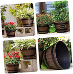 Sturdy Resin Flower Pot Pattern Outdoor Planters for Plants Bonsai Pot Drainage Garden Balcony Decor for Succulents - Image 6