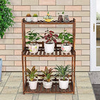 Ufine 3 Tier Wood Plant Stand Vertical Plant Display Shelf - Image 3