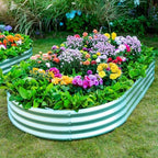 AHEONLAR 2pack 6×3×1ft Raised Garden Bed，Outdoor Galvanized Planter Boxes, Oval Large Metal Raised Garden Beds for Vegetables - Image 6