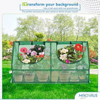 Compact Garden Cloche, Mini Greenhouse, Seed Starter Plant Protector, Indoor and Outdoor Use, Portable Growing Dome for Herbs, Flowers, Vegetables, Green Cover - Image 6