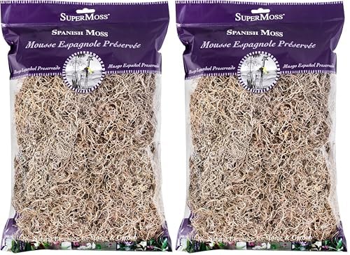 SuperMoss (26911 Spanish Moss Dried, Natural, 8 Ounces (Pack of 2) by SuperMoss