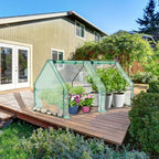 Ohuhu Portable Mini Greenhouse, 71"x36"x36" Greenhouses for Outdoors with Dual Large Zipper Doors & Ground Stakes, Waterproof & UV Protected Plastic Green House for Outside Garden Patio Backyard - Image 7