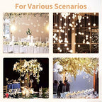 NUPTIO Hanging Glass Candle Holders, Set of 24 Globe Tealight Holders - Image 6