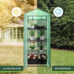 4 Tier Mini Greenhouse Indoor Outdoor with PE Cover and Roll-Up Zipper Door, Portable Waterproof Cloth Greenhouse Tent Grow Seeds & Seedlings, 2.3x1.5x5.3 FT - Image 5