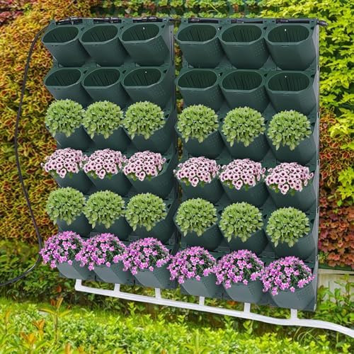 Vertical Wall Planter, Self-Watering Vertical Garden Planter Set with 36 Pots, Stackable Planters Grow Pots with Electronic Timer for Growing Veggies, Fruits, Herbs, Flowers. - Image 4