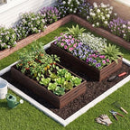 GIANTEX Wooden Raised Garden Bed, 45" x 23" Fir Wood Planter Box with Open-Ended Base for Vegetables Flowers Herbs, Indoor Outdoor Elevated Planter Container for Patio Yard Garden & Balcony - Image 6