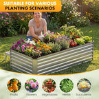 NEWBULIG Galvanized Raised Garden Bed Outdoor, 8x4x2ft 2 Pack Planter Box - Image 3