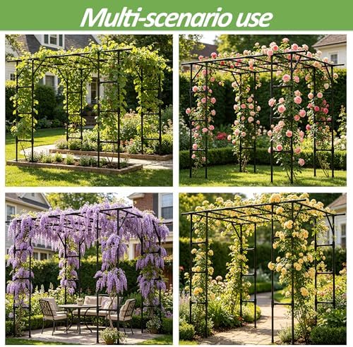 Grape Vine Trellis,Heavy Duty Metal Plant Support Trellis-96L*62W*79H in - Image 7
