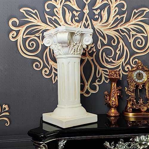 Classical Greek Ionic Order Column with Retro Old Style for Indoor Outdoor Garden Decor or Display Pedestal Pillar Stand for Plants and Sculptures,white - Image 6