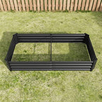 6x3x1 ft Metal Raised Garden Bed Outdoor, Galvanized Steel Rectangle Planter Box for Vegetables, Flowers & Herbs, Corrugated Raised Bed with Open Bottom, Rustproof & Easy Assembly - Image 2