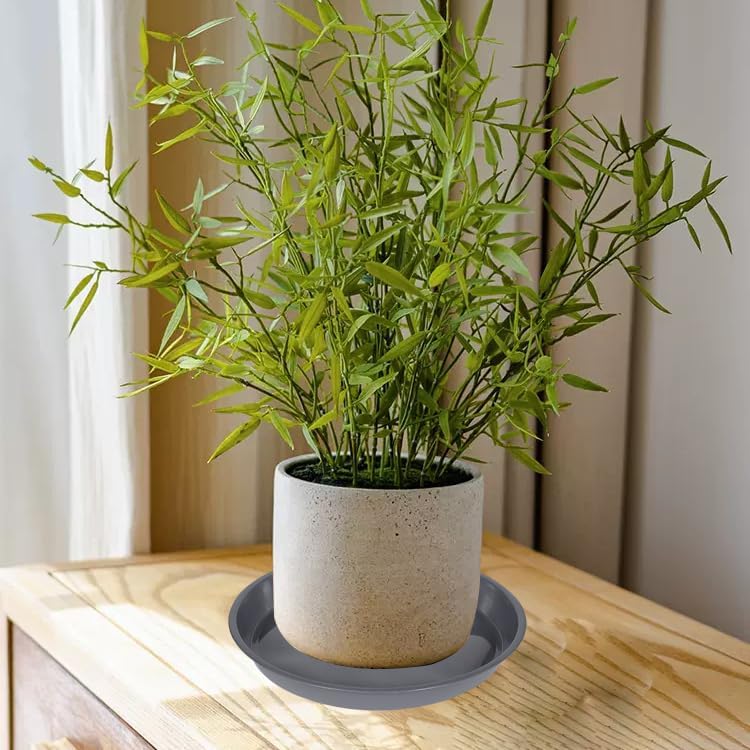 VUWEZ 6 Pack of 25 inch Plant Saucer, Plant Tray 25 Inch Round, Plant Saucers for Indoors, Plant Trays for Pots, Flower Pot Saucers, Pot Saucers for Planter 19-26" (25", Gray) - Image 6