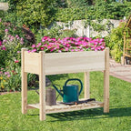 Yaheetech 34" Raised Garden Bed with Legs, Wooden Planter Box, 2Pcs - Image 3