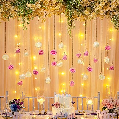 Sziqiqi Hanging Glass Globes Tealight Candle Holder, 24 Pcs - Image 3