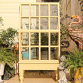 Wooden Glass Mini Greenhouse Cabinet, Tabletop Floor‑Standing Cold by Unknown