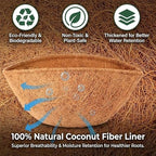 4 Pack 14 Inch Metal Hanging Planter Basket，Natural Round Coconut Hanging Plant Flower Pot，Coconut Coir Planter for Hanging Basket Flowers/Vegetables Home Garden Patio Decoration Flower - Image 3
