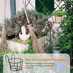 DOITOOL 2 Pack Metal Flowerpot Stand Hanging Railing Planters Wire Pot Holders for Balcony Outdoor Garden Tabletop Decoration 8.66X6.29X5.9 Inch - Image 4