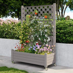Trellis Raised Garden Bed, Self-Watering Planter Box, Gary - Image 2