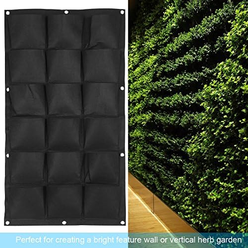 Garden Planter Bag with 18 Pockets, Vertical Wall Hanging Flower Planter for Balcony, Outdoor Patio Plant Organizer - Image 5