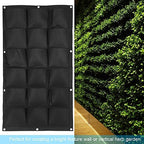 Garden Planter Bag with 18 Pockets, Vertical Wall Hanging Flower Planter for Balcony, Outdoor Patio Plant Organizer - Image 5
