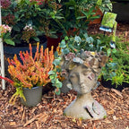 Face Flower Pot Head-Planters Succulent - 10 Inch Garden Resin Face Planter with Drainage Hole for Indoor and Outdoor Plant 7.75 * 6.75 * 10 Inch - Image 6