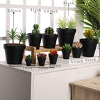 Yishang 2 inch Black Small Terracotta Pots with Drainage Holes,Mini Clay Ceramic Pottery Planter,Cactus Flower Nursery Terra Cotta Pots, for Indoor/Outdoor Succulent Plants, Crafts(80 Pack) - Image 3