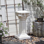 VISIBLE Decorative Roman Column Pedestal, MGO Cement with Fiber, Classical Garden Pillar, Indoor Outdoor Decor, Wrap Foam Safely Delivered from Local Warehouse (White, 21.7IN) - Image 4