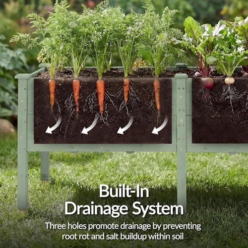 Best Choice Products 72" x 24" x 30" Raised Garden Bed with Extra Deep 16" Depth, Elevated Wood Planter Box Stand for Backyard, Patio, Balcony, Natural Fir Wood - Sage - Image 5