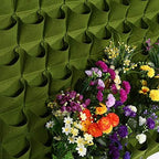 81 - Pocket Vertical Felt Plant Grow Bag, Wall Hanging Planter for and Flowers, Reusable Eco - Friendly Felt Garden Container with Drainage, Indoor Outdoor Wall Greening Decor (Green) - Image 4