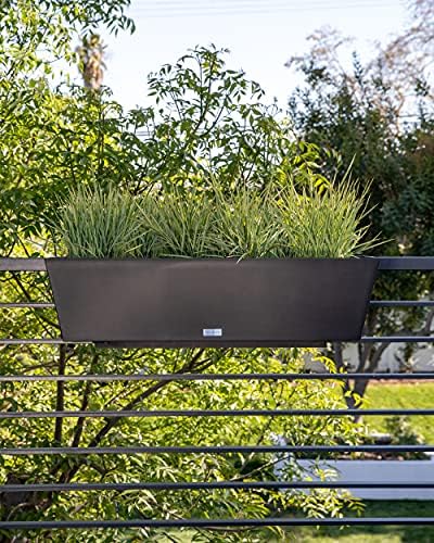 Veradek Pure Series Railing Planter - Tapered Window Box with Bracket - Image 4
