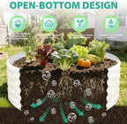 YSEJOMP 17" Tall 48" Diameter Round Raised Garden Bed Kits Outdoor White - Image 2
