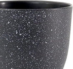 UOUZ 12/10/9 Large Modern Plant Pots, Plastic Planters with Drainage Holes and Saucers for Indoor Outdoor Plants Flowers, Black Speckles - Image 5
