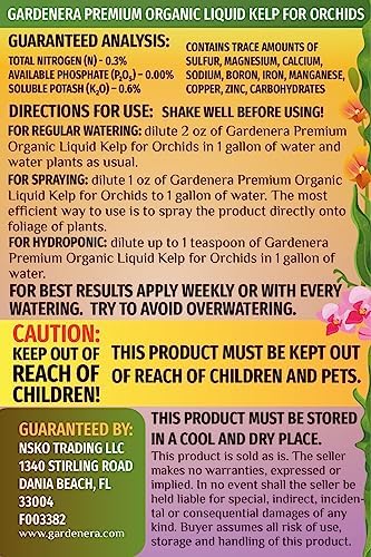 GARDENERA Premium Organic Seaweed & Kelp Superfood for Orchid Plants - 32 oz - Liquid Kelp Fertilizer Concentrate (Makes 180 Gallons) - Image 6