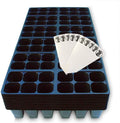 Seed Starter Tray, 1440 Cells (240 Trays - 6 Cells Per Tray) + Plant Stakes by TheHydroponicCity